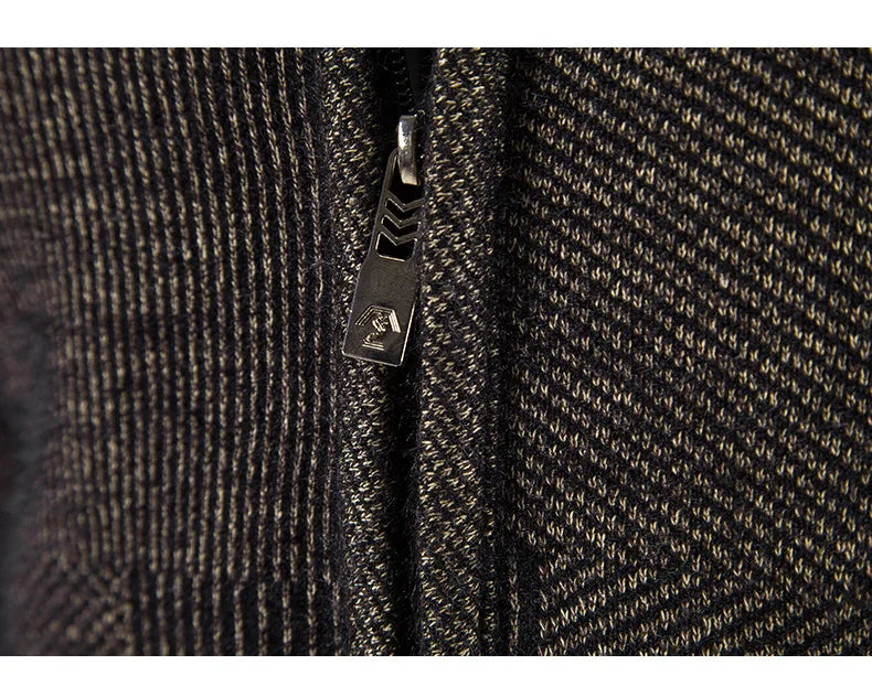 Men's Winter Sweater Jacket New Hooded Cardigan Knit Fashion Slim Fit Thick Warm Jumper Casual Zipper Hoodie Fleece Coat
