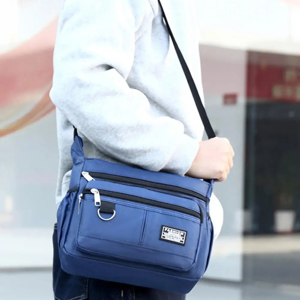 New Multi-layer Pocket Design Oxford Shoulder Bag Large Casual Capacity Single Crossbody Bag Messenger Men's Fashion Should Y5Q6