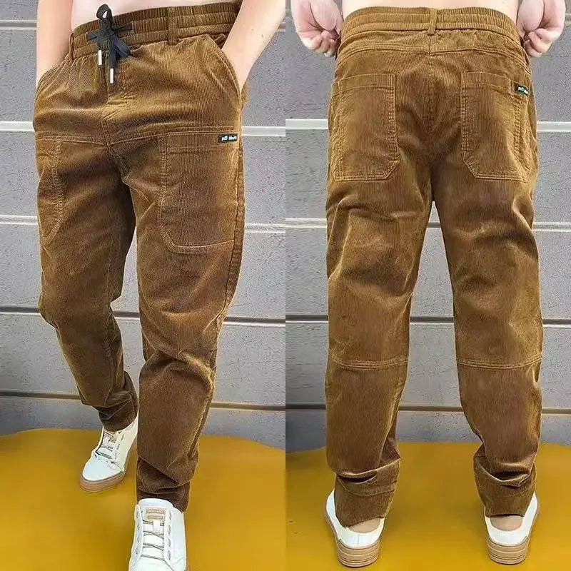 Autumn Winter Male Trousers Loose Work Harem Formal Baggy Corduroy Men's Casual Pants Dress Low Price Stylish High Quality Sale
