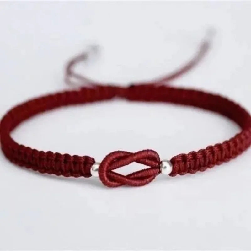 Love Knot Rope Braided Bracelet 'Always Together' Casual Adjustable String Handmade Matching Gift for Her Couple Teens Girls Boy