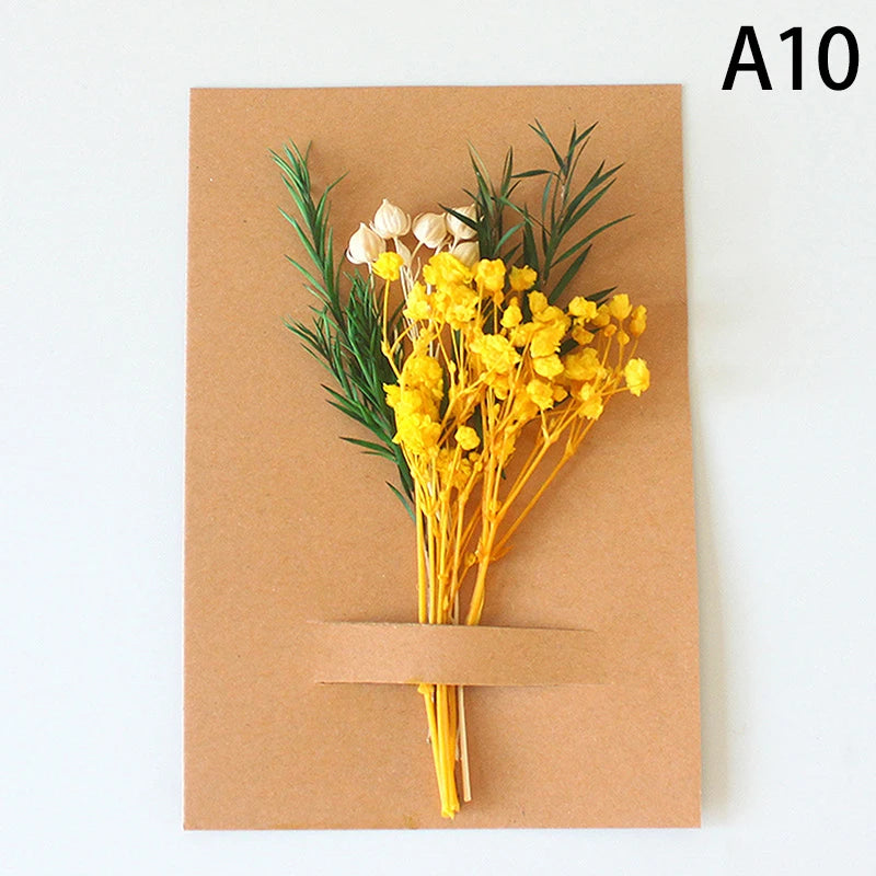1pc Mini Natural Dry Flowers Bouquet Bridesmaid Boutonnieres Christmas Wedding Decor Valentine's Day DIY Floral Materials