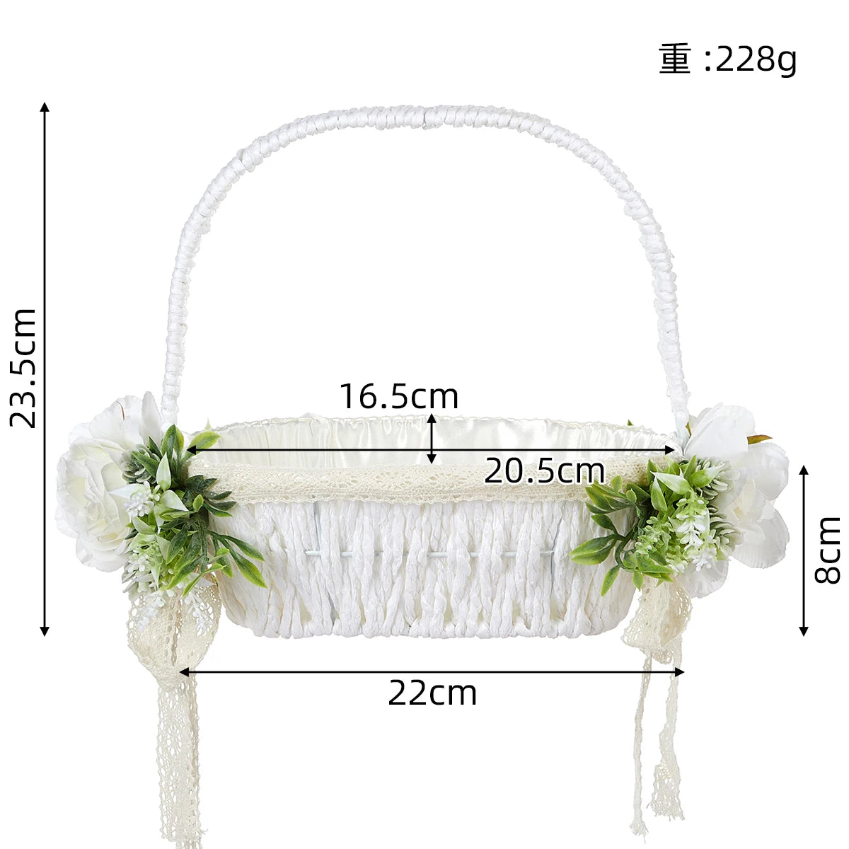 Wedding Decoration Bridesmaid Carrying Basket Wedding Flower Child Scattering Flower Basket Petal Blue Baby Shower Decorations