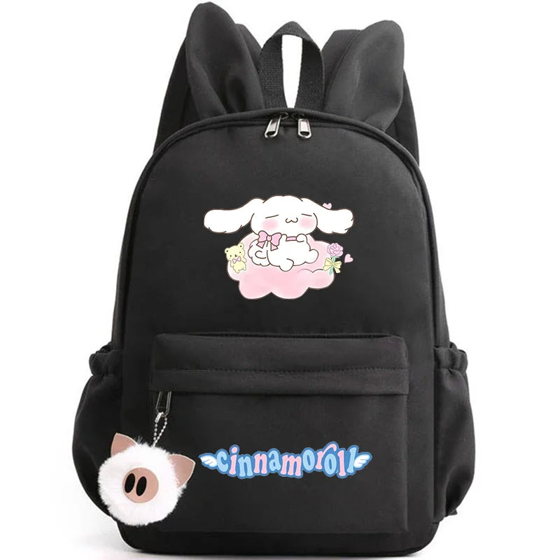 Cinnamoroll School Bags Backpack for Girl Boy Student Teenager Rucksack Women Casual Travel Rabbit Ears Mochila