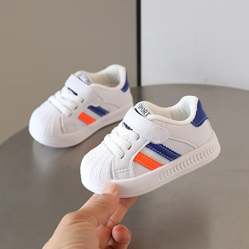 New Baby Shoes Spring Autumn Soft Soled Toddler Shoes Boys Sports Shoes Boys New White Shoes For Girls Breathable Non-slip