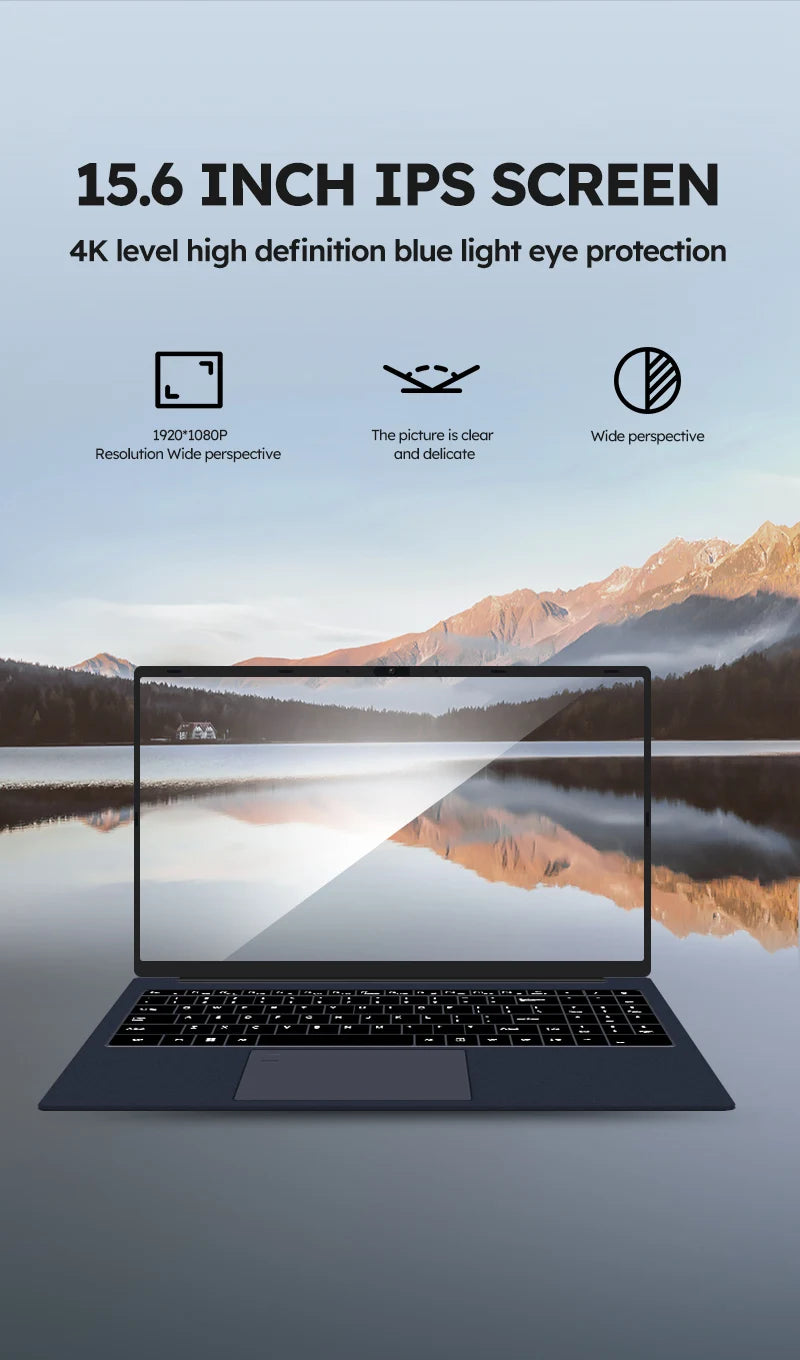 ORANGO Laptop 15.6 inch 16GB RAM 512GB SSD Windows 11 Computer AMD A4 7210U Notebook Gamer 1920*1080 Display Office Study PC