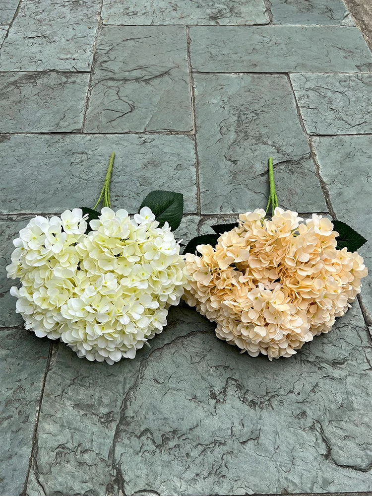 5 Heads Hydrangea Bouquet Silk Artificial Flowers for Party Wedding Living Room Decoration Accessories Home Decor Fake Flowers