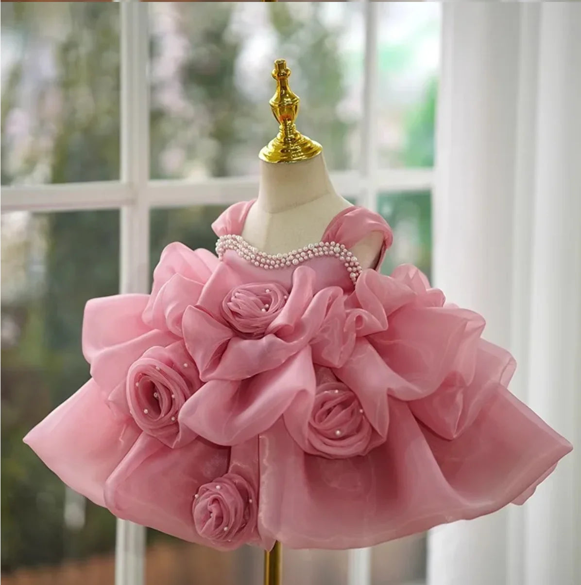 Baby Girl or Boy's Flower Princess Dress Birthday Party Formal Wedding Flower Princess Banquet