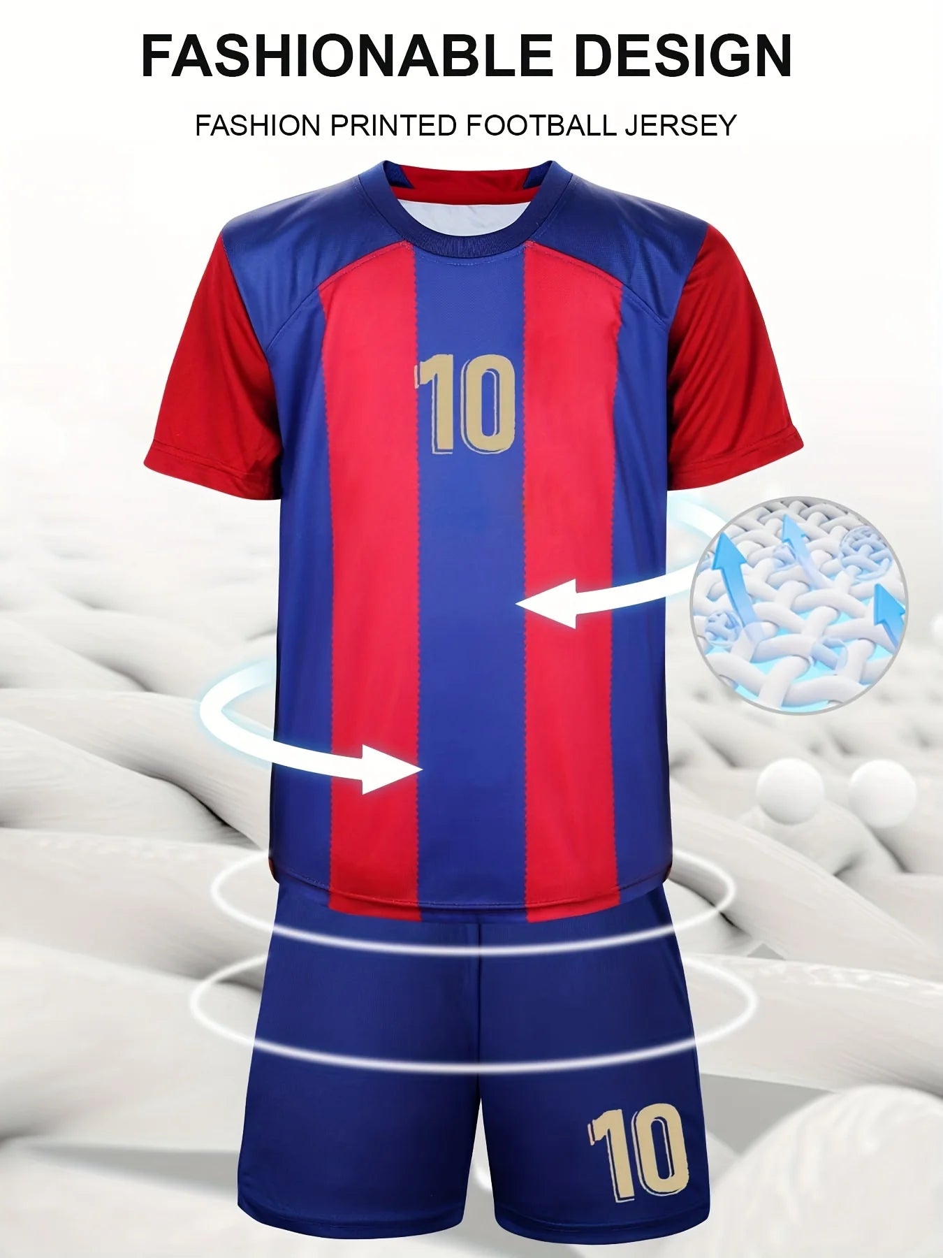 2025 Summer new children's set Retro jersey T-shirt Blazer Children's casual short sleeve T-shirt HD 3D printed breathable set