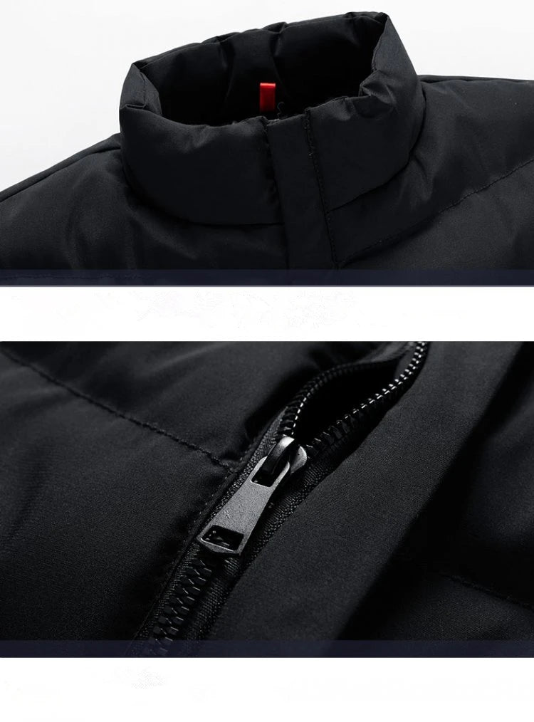Winter Jacket Men Parkas Thicken Warm Coat Mens Stand Collar Solid Color Casual Parka Women Fashion New Streetwear 6XL 7XL 8XL