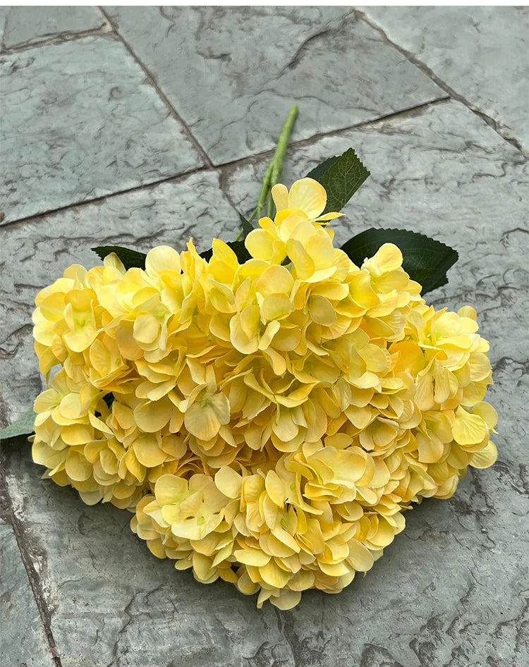 5 Heads Hydrangea Bouquet Silk Artificial Flowers for Party Wedding Living Room Decoration Accessories Home Decor Fake Flowers
