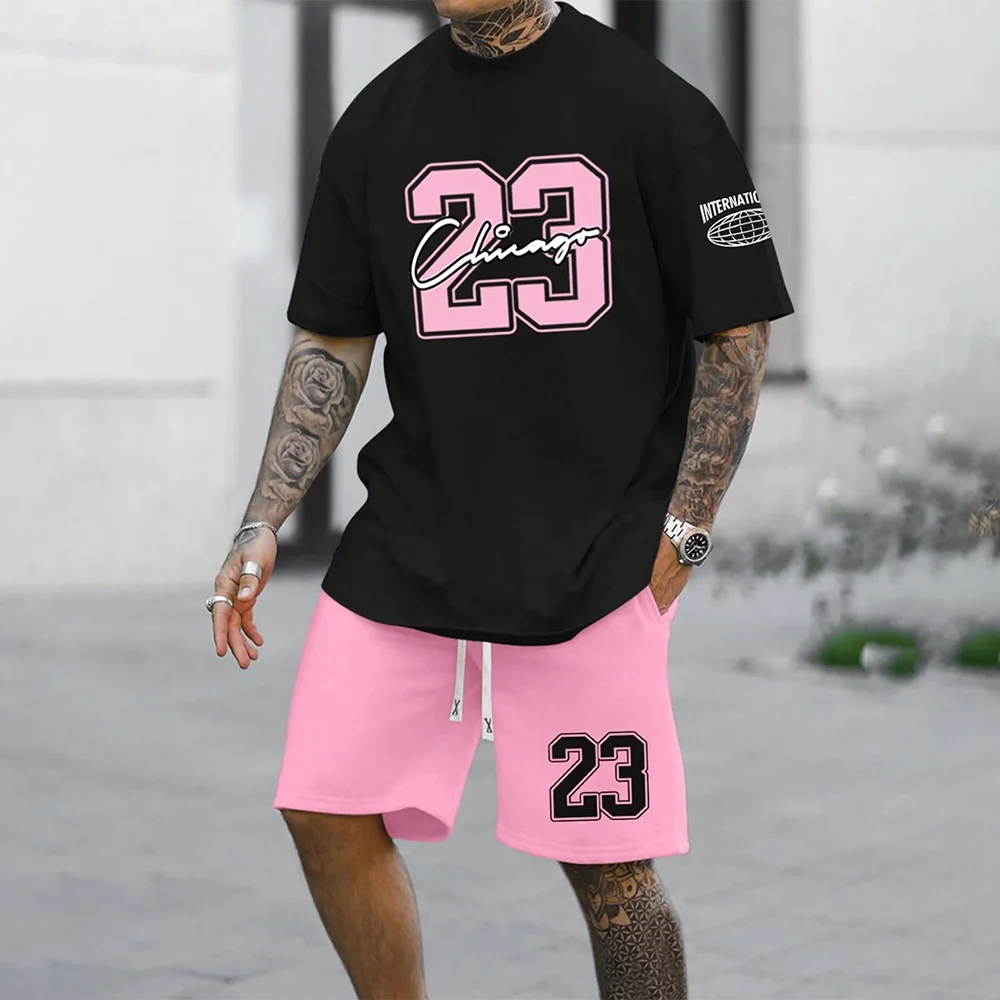 2024 New Fashion 3D Printed Men's Suit Oversized Clothing Short Sleeve Shorts Suit Men's Sportswear Summer Casual Suit