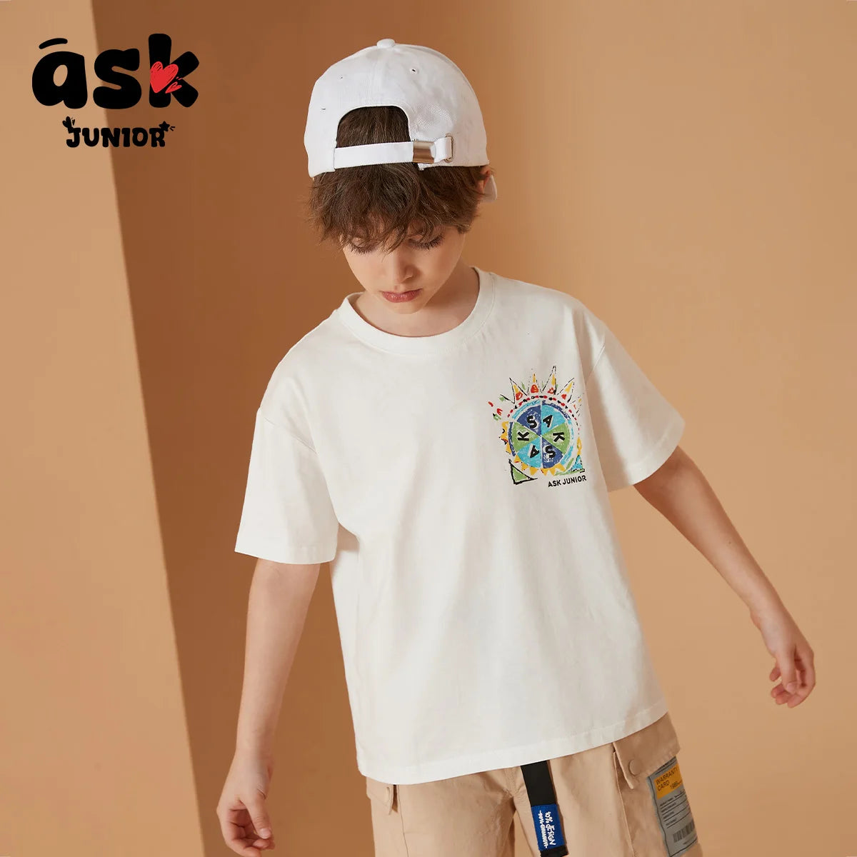 Ask Junior Parent-Child Clothing Summer Boys Half Sleeve T-Shirt Short Sleeve T-Shirt