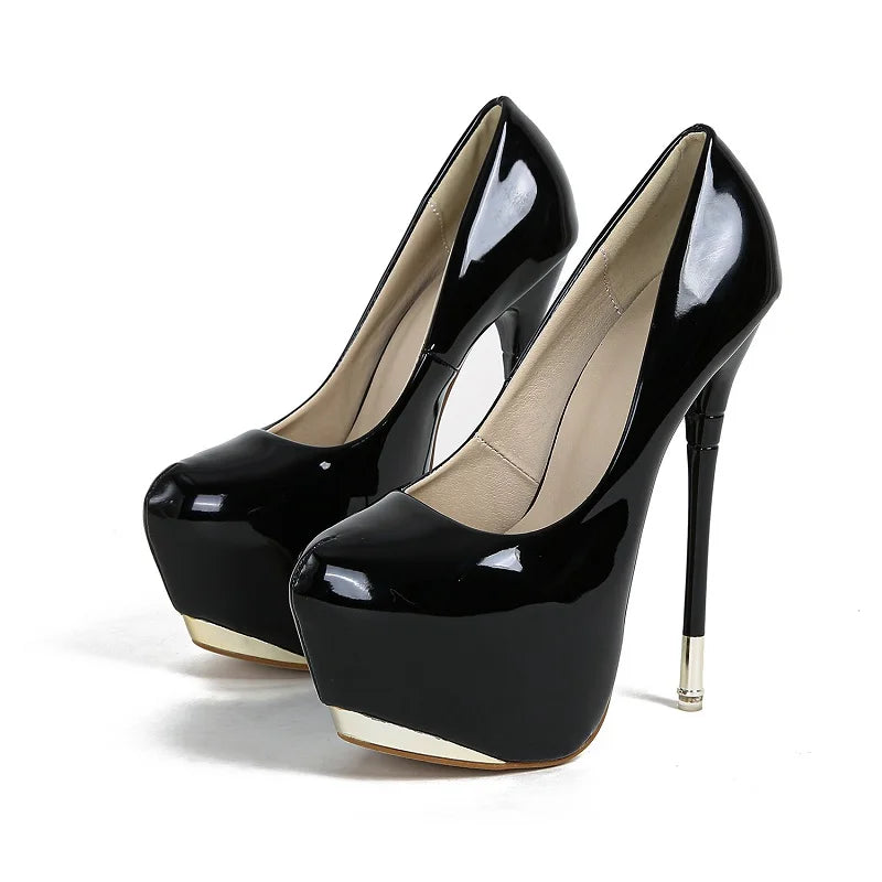 Eilyken New Design Wedding Party Ultra High Heels Women Pumps Elegant Sexy Platform Sandals Fashion Round Toe Designer Shoes