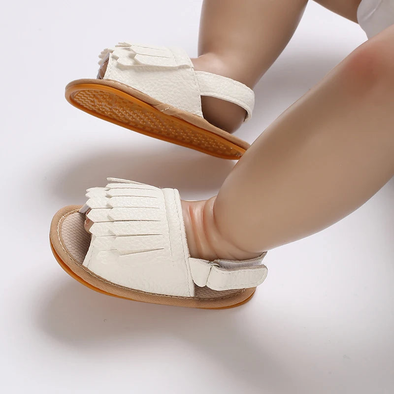 VALEN SINA 0-18 Months Newborn Girl White Baptism Shoes Bow Non-slip Rubber Soft-Sole Flat PU First Walker Mary Janes