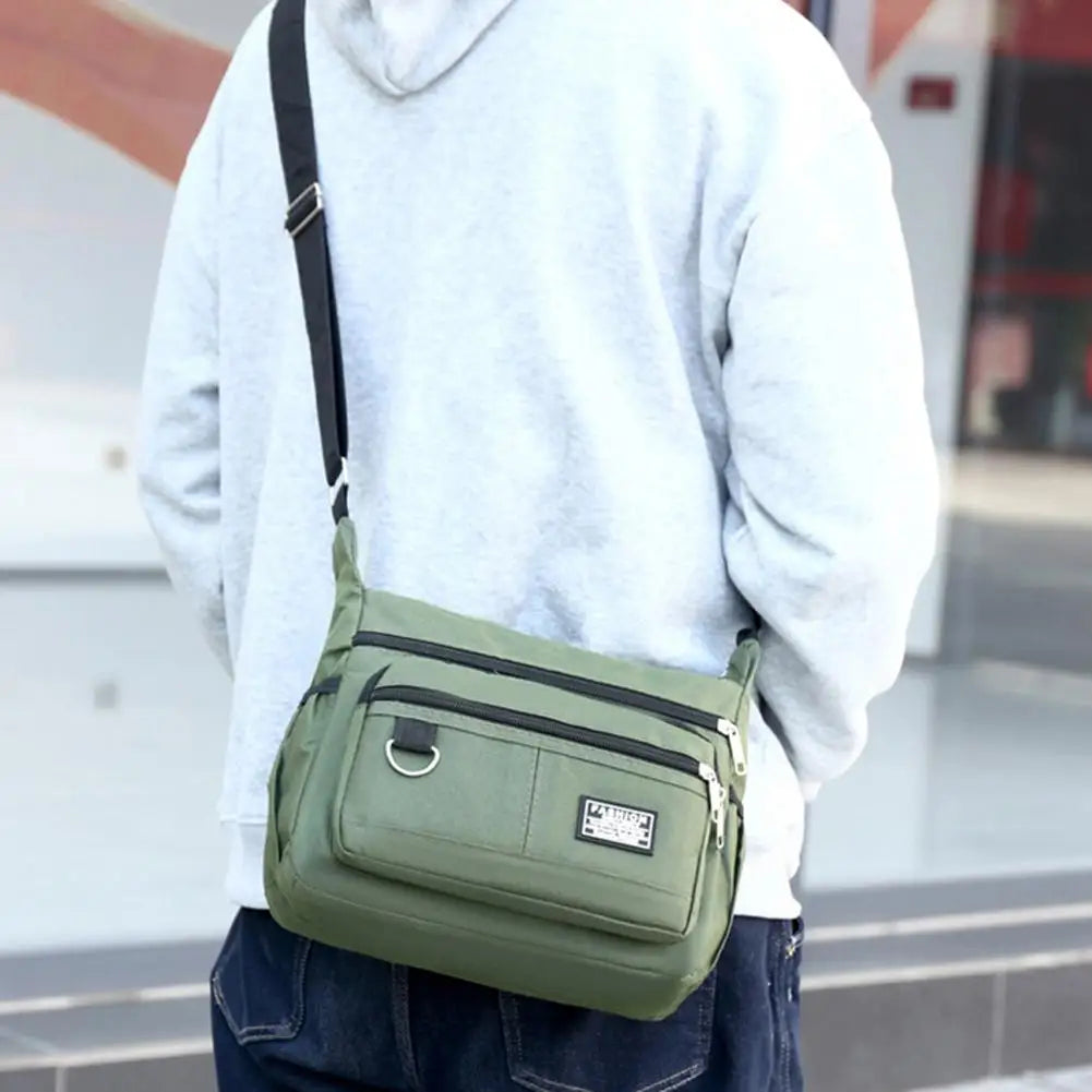 New Multi-layer Pocket Design Oxford Shoulder Bag Large Casual Capacity Single Crossbody Bag Messenger Men's Fashion Should Y5Q6