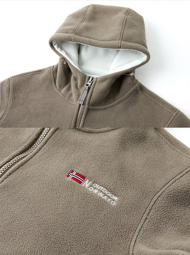 Men's Winter Jacket 2023 New Boxing mountain Fleece Hoodie Jackets Women's Fall Fashion Lamb Wool Long Sleeve Warm Coat For Men