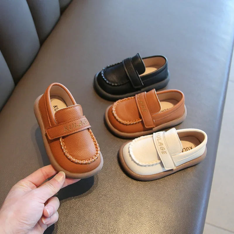 Baby Boys Casual Shoes for Wedding Party Fashion 2025 Spring Autumn Toddlers Kids Leather Shoes Slip-on Loafers Soft Flats New