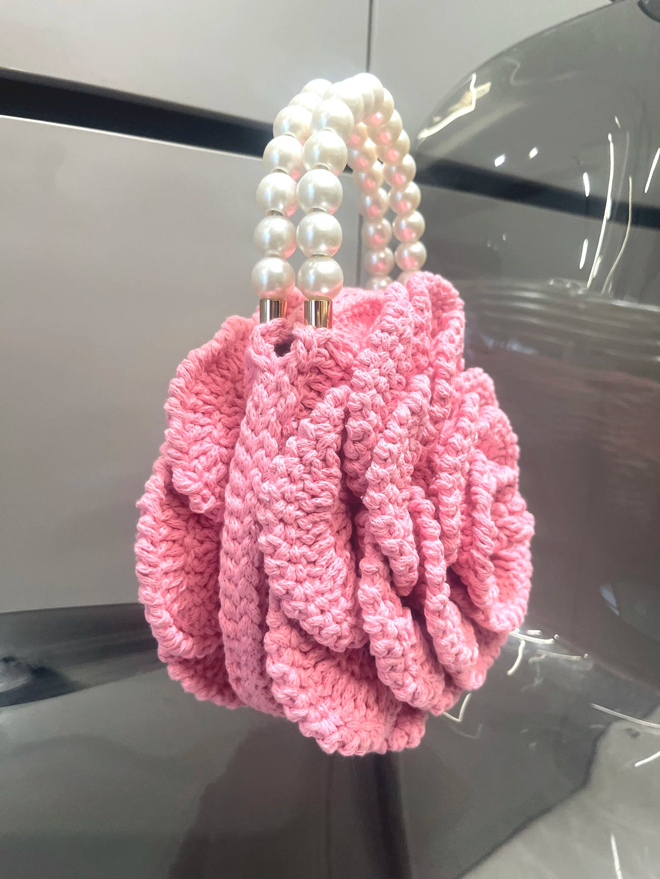 handmade Crochet flower shape Evening clutch Bag Purses and handbag luxury Designer banquet bag Women's bag