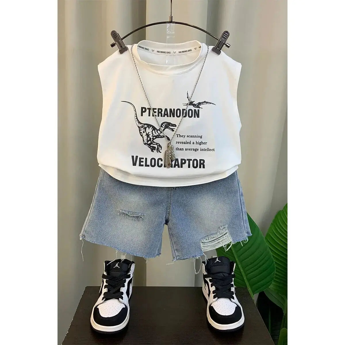 Boys Clothing Set New Fashion Baby Summer Sleeveless Clothing Children's Short Sleeve T-shirt Shorts Two Piece Set