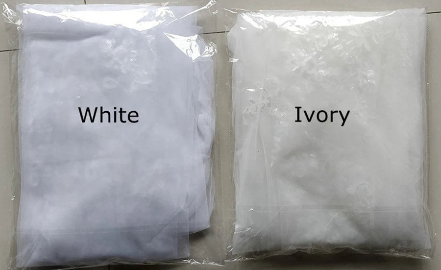New Arrival White Ivory Short Wedding veils Lace Edge without Comb Boda velo de novia Wedding accessories