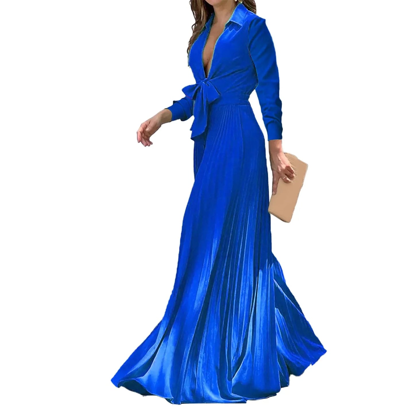 New Years Jumpsuit Women Women Waist High Long Sleeve Sense Green Deep V Neck Light Luxury Women Dress Rompers And Jumpsuits
