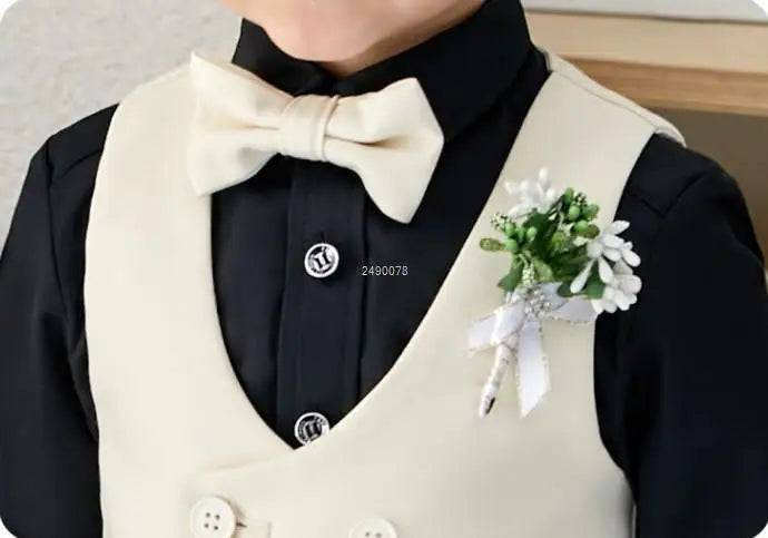 Newborn Baby Boys 1 Year Birthday Suit Kids Formal Photograph Suit Children Wedding Dress Child Performance Party Dance Costume