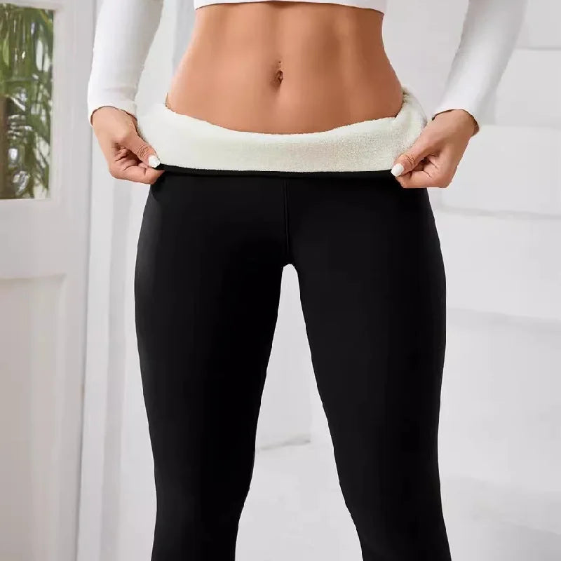 Winter Super Warm Leggings Women High Waist Thermal Pants Thicken Slim Elastic Tights Stretch Outdoors Pants