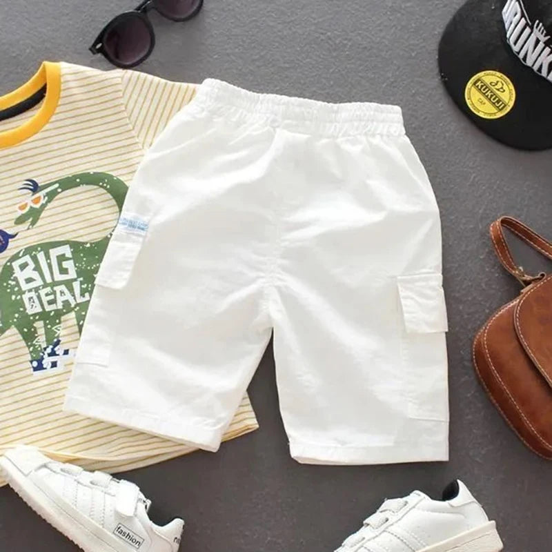 Summer Boys Shorts New Letter Fashion Thin Style Kids Short Pants 1 2 3 4 5 6 7 8 Years Birthday Gifts Children's Clothing