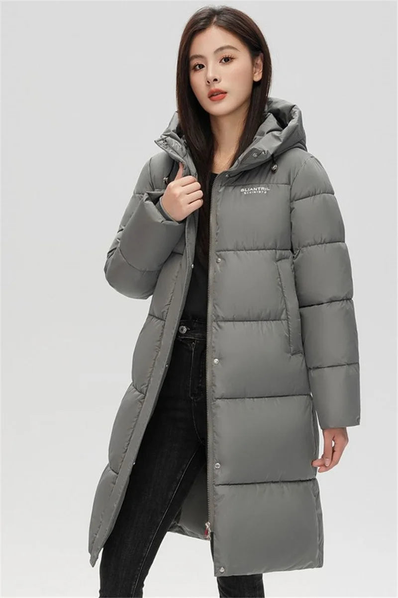2025 New Long Winter Jacket Women Parkas Down Cotton Jackets Warm Hooded Outwear Female Thick Cold Snow Wear Coats Puffer Jacket