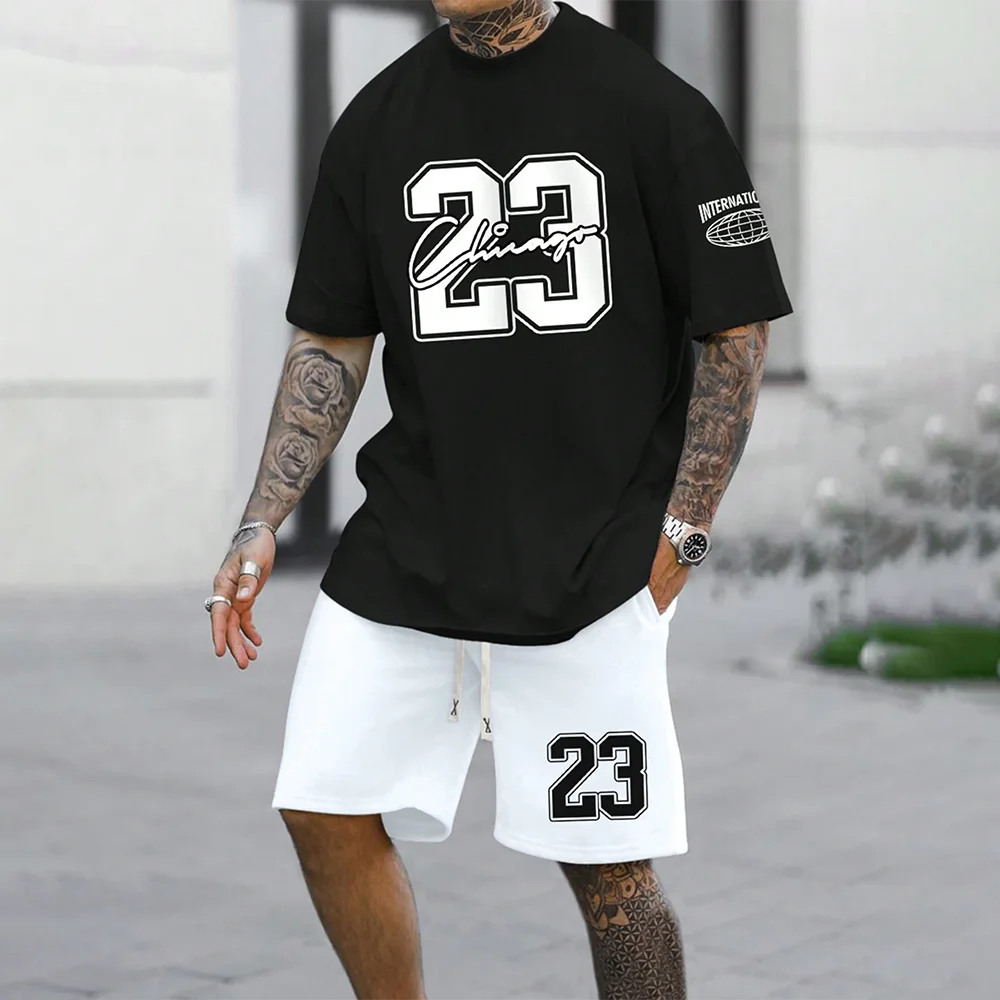 2024 New Fashion 3D Printed Men's Suit Oversized Clothing Short Sleeve Shorts Suit Men's Sportswear Summer Casual Suit