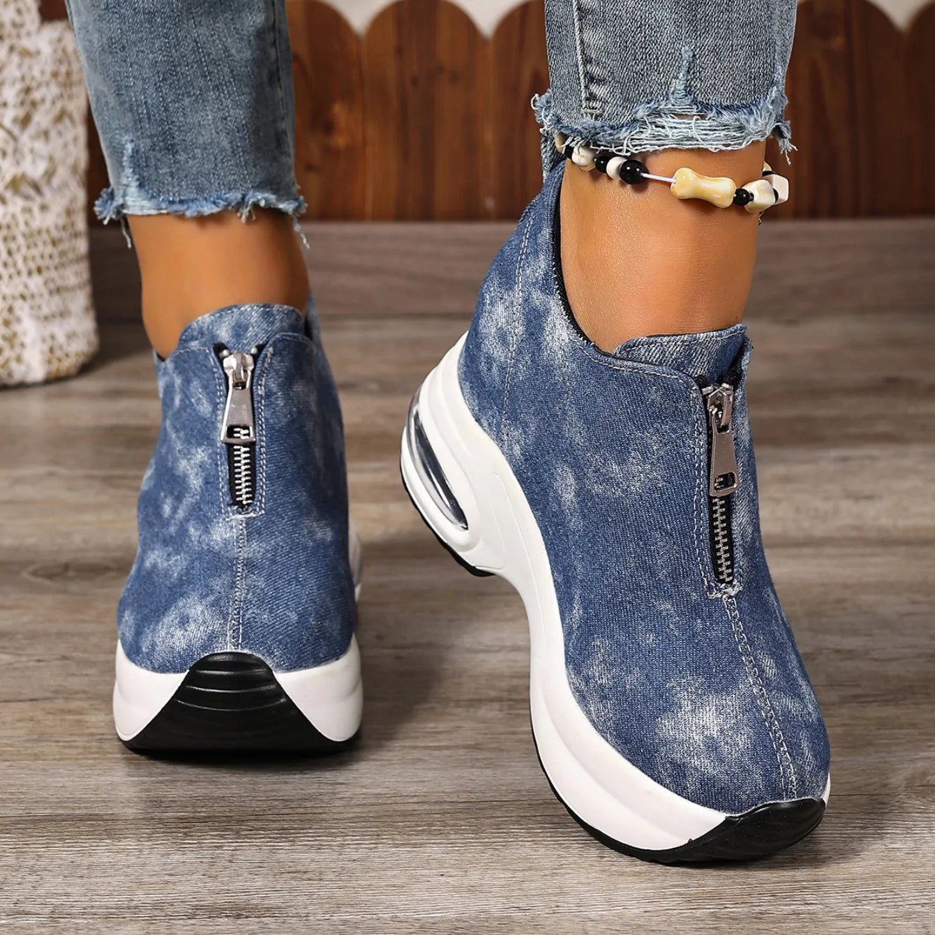 New 2025 Women Sneakers Anti-slip Platform Wedge Sneakers Women Slip on Casual Lady Vulcanized Shoes Women Zapatos De Mujer