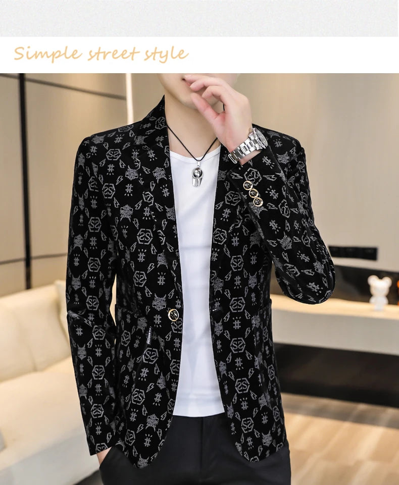 The Main Promotion of New Explosive New Suit Slim Single Suit Comfortable + Casual + Fashion Personality Coat Men's Clothing