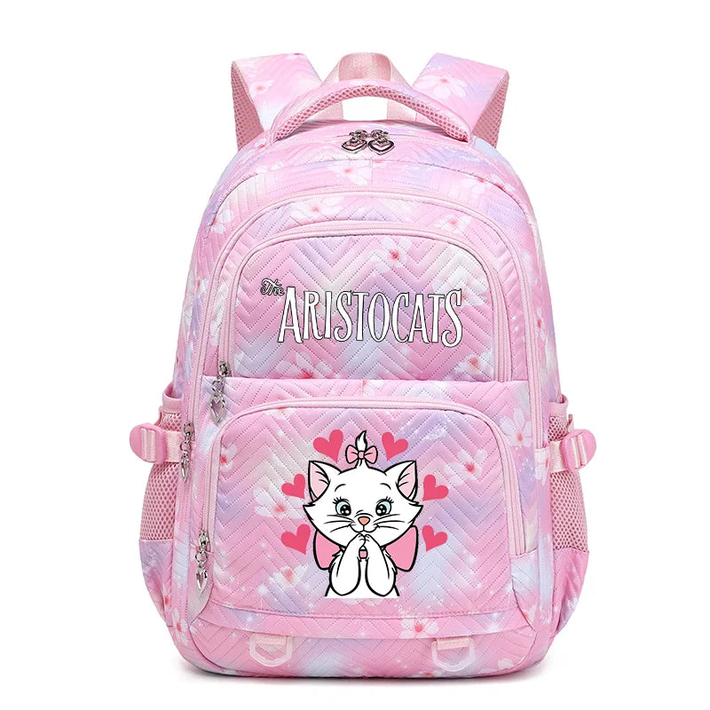 Disney The Aristocats Marie Waterproof Women Backpack Female Travel Bag Backpacks Schoolbag for Teenage Girls Bookbag Mochila