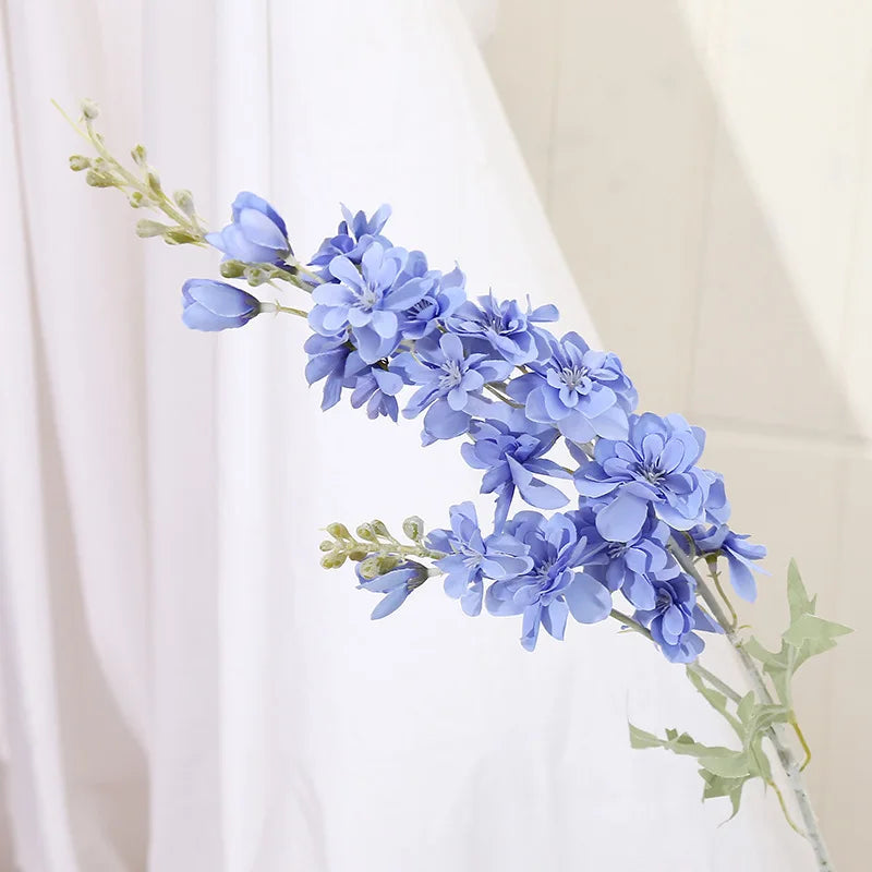 YeeNanee 6pcs Blue Delphinium Artificial Flowers Long Stem Larkspur for Wedding Centerpieces Floral Arrangements Home Vase Decor