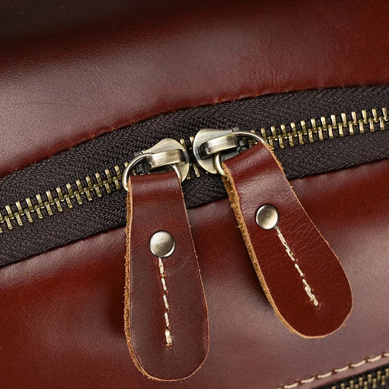Newsbirds men's leather backpack retro luxury fashion style bagpack travel bag backpack school bag for man leather daypack men