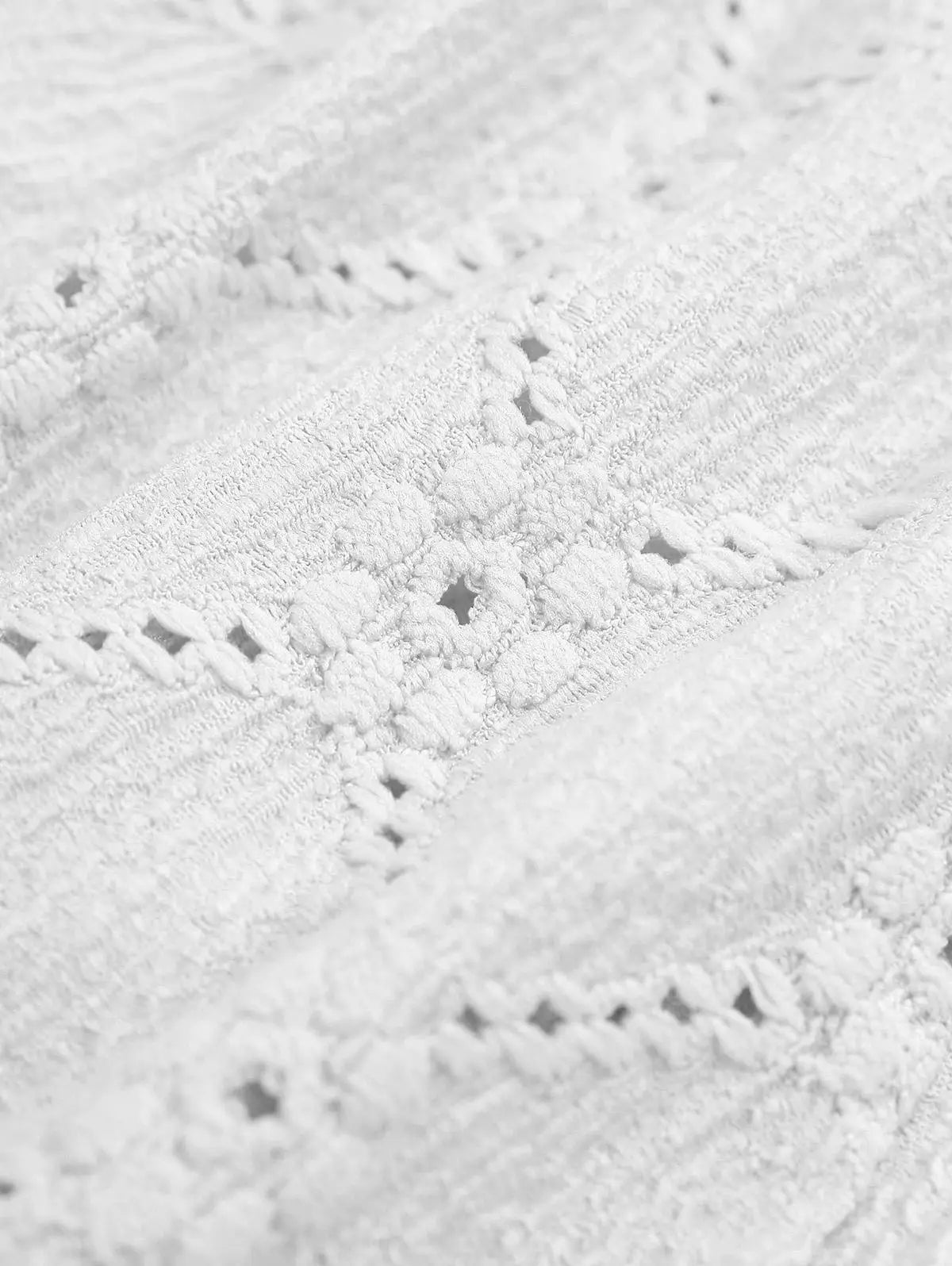 ROSEGAL Plus Size White Hollow Out Lace-Up Zipper Tank Tops Women Summer Jacquard Textured Buckle Grommet Backless Vest