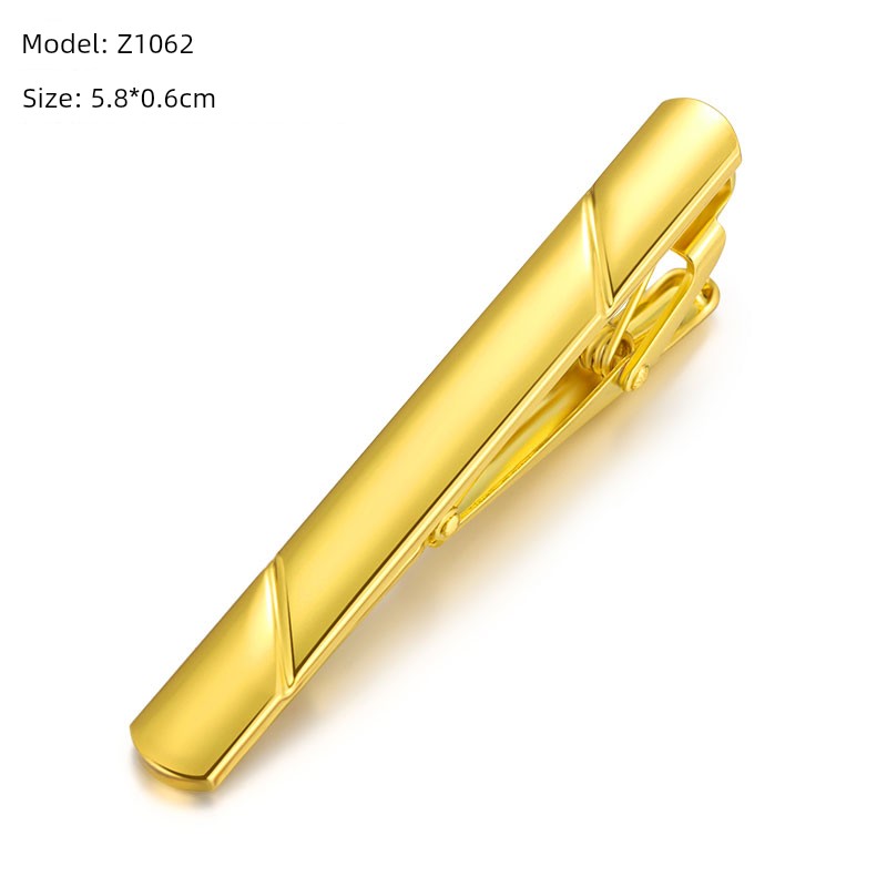 Tie Clip Male Minimalist Silver Fashion Formal Wear All-Match Tie Clip Sub Neckline Clip Laser Sculpture Laser Company Logo