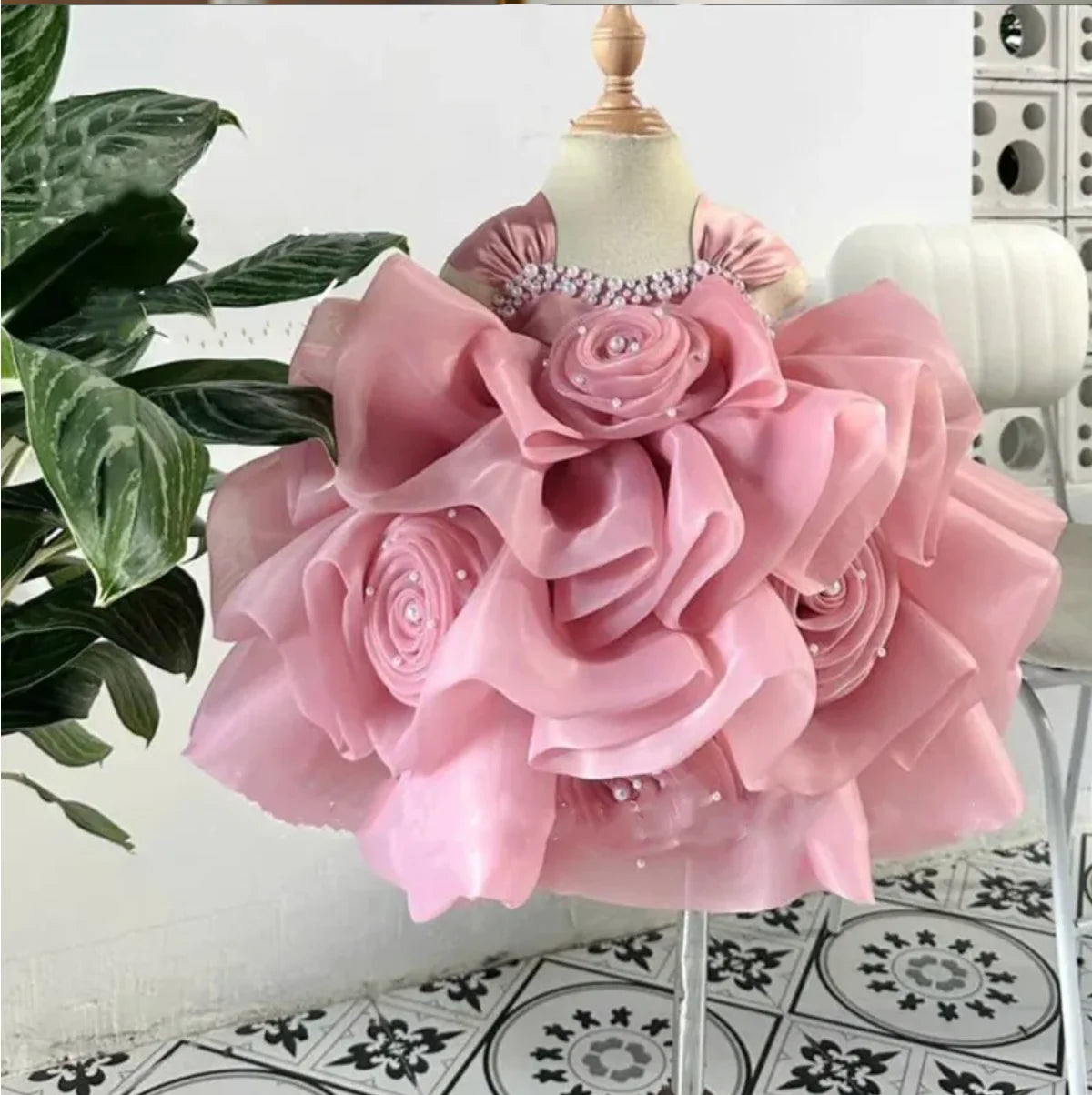 Baby Girl or Boy's Flower Princess Dress Birthday Party Formal Wedding Flower Princess Banquet