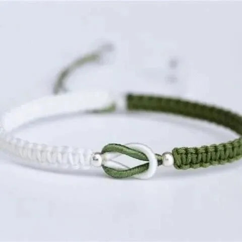 Love Knot Rope Braided Bracelet 'Always Together' Casual Adjustable String Handmade Matching Gift for Her Couple Teens Girls Boy