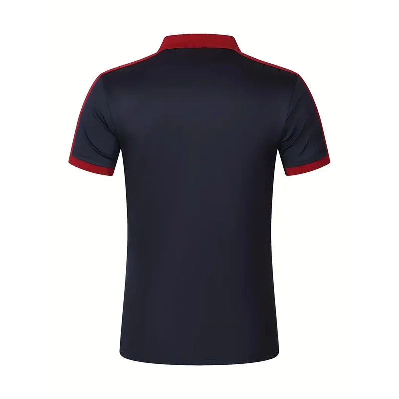 Summer Men's Short sleeved Polo Shirt Business Casual Collar T-shirt Plus Size Breathable Top European and American Plus size