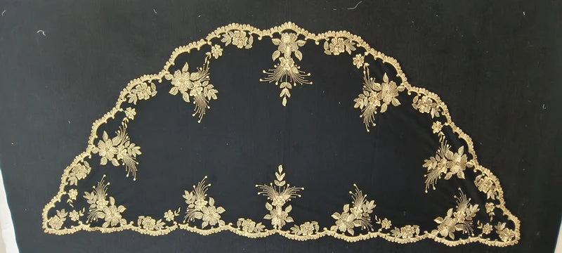 Large Size Half Moon Classic Spanish Style Lace Mantilla Women Head Covering Lace Catholic Veil