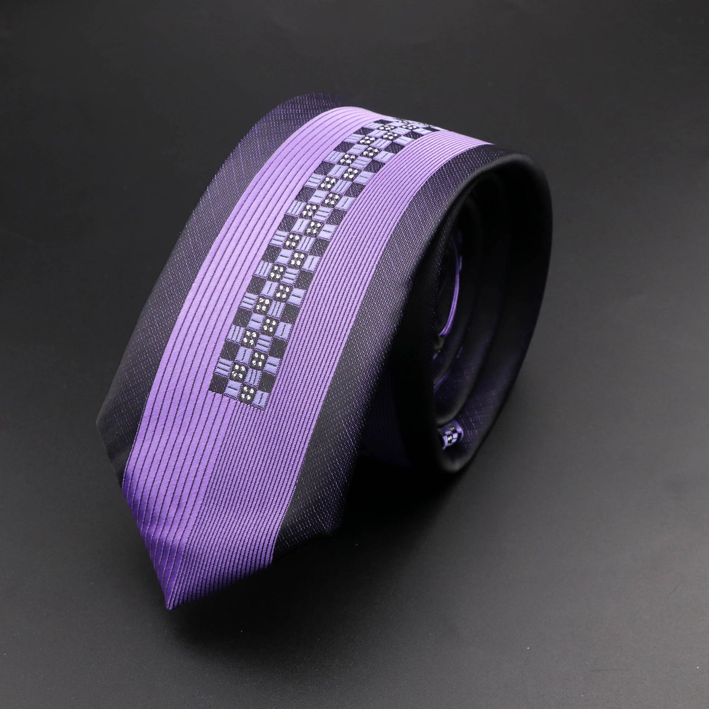 New Skinny 6cm Ties For Men Wedding Dress Necktie Perple Floral Paisley Patchwork Tie Business Slim Shirt Accessory Gift Cravate