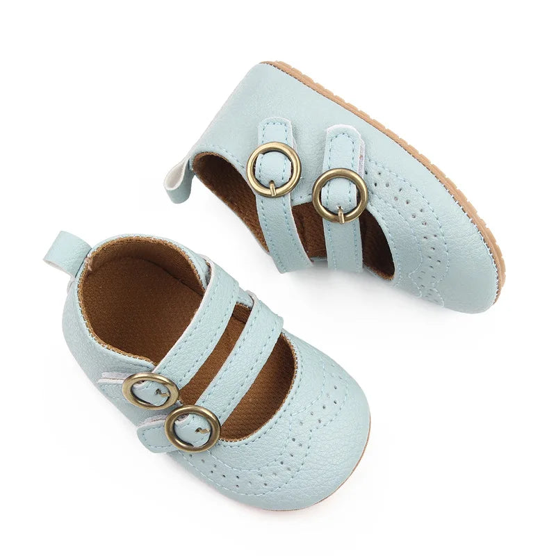 Baby Leather Shoe 2025Summer New Shallow Mouth Princess Shoe 0-12M Babys Shoes Soft Sole Anti Slip Baby Walking Shoes Tennis