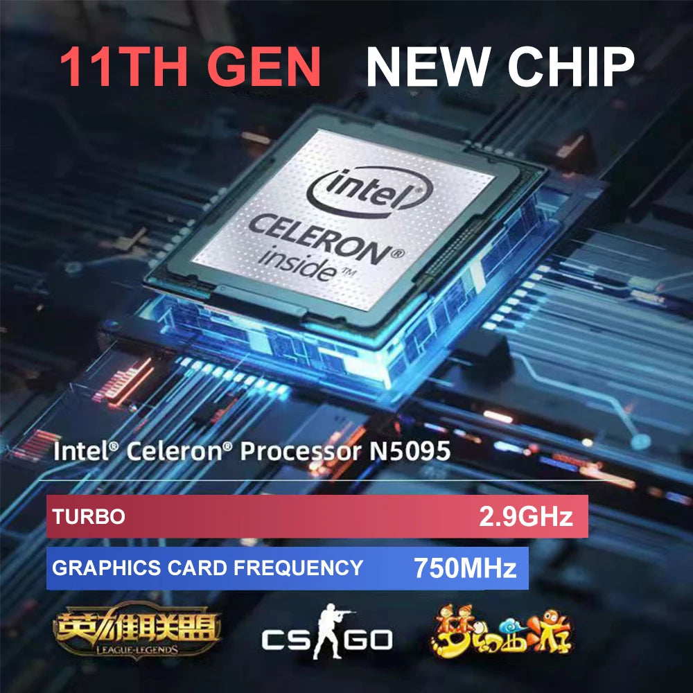 Notebook 15.6 inch Laptop Windows 11 Pro 1920*1080 Cheap Portable Intel Laptop 16G RAM 128GB/256GB/512GB/1TB SSD HDMI Port