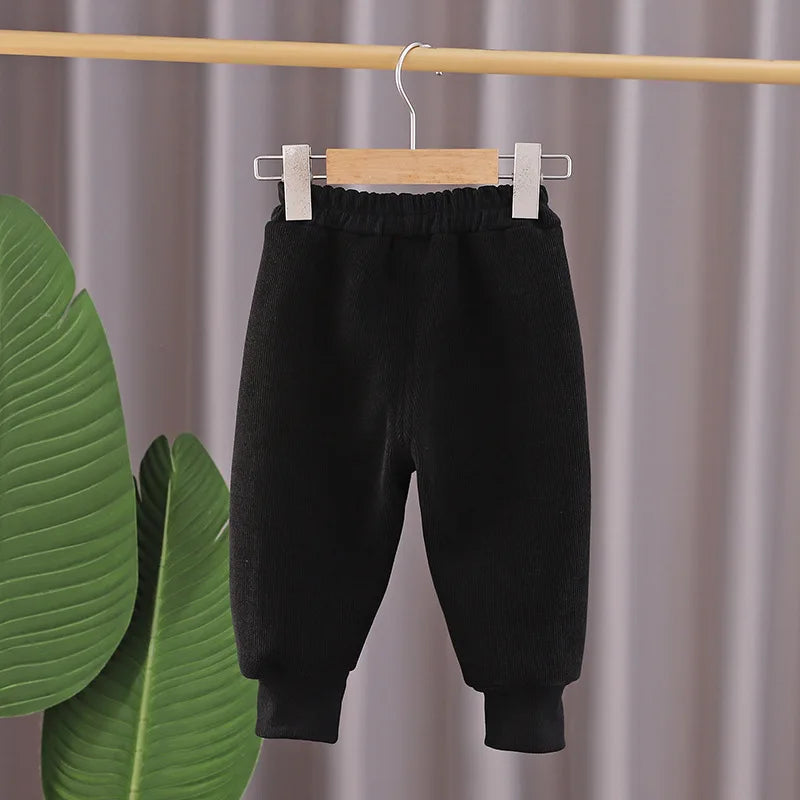 New Winter Fashion Baby Girls Clothes Children Boys Thicken Warm Pants Kids Trousers Toddler Casual Costume Infant Sportswear