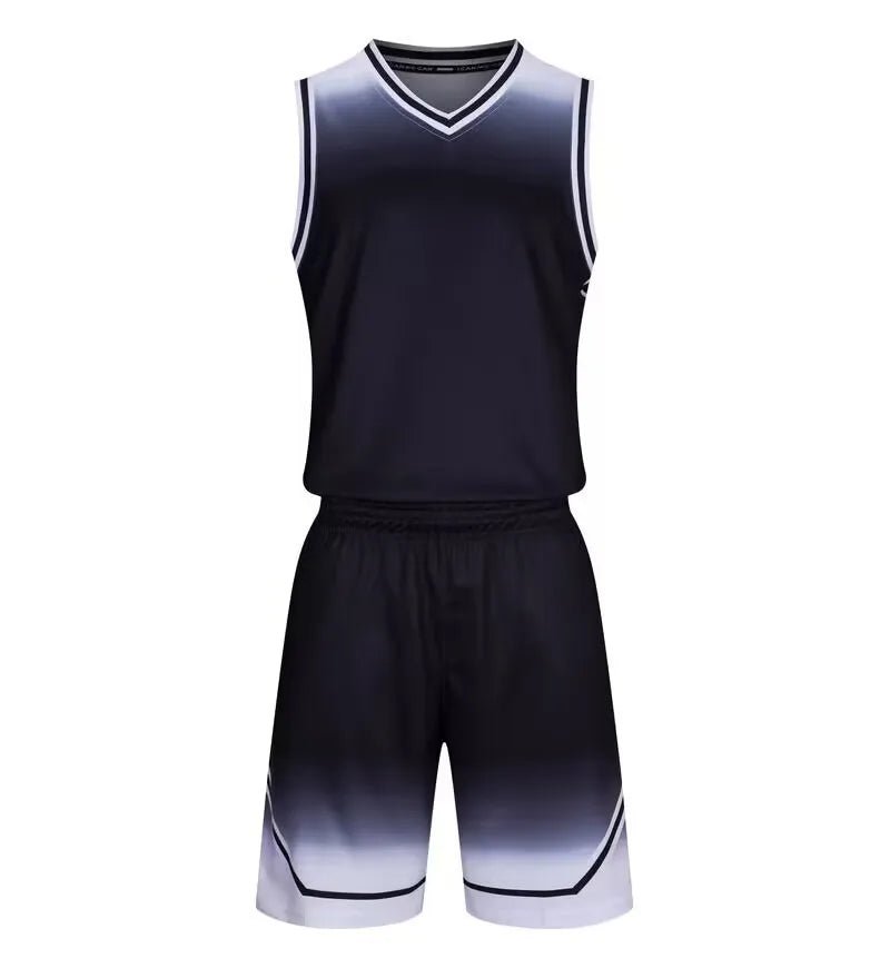 Men's And Women's Basketball Clothing Set Summer Fashion New Short Sleeve Casual Loose Comfortable Quick Drying T-shirt + Shorts