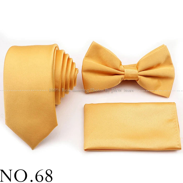 Hot Sale Purple Pink Sage Green Tie Set Polyester Necktie Bowtie Cufflink Brooch For Groom Suit Wedding Cravat Shirt Accessory
