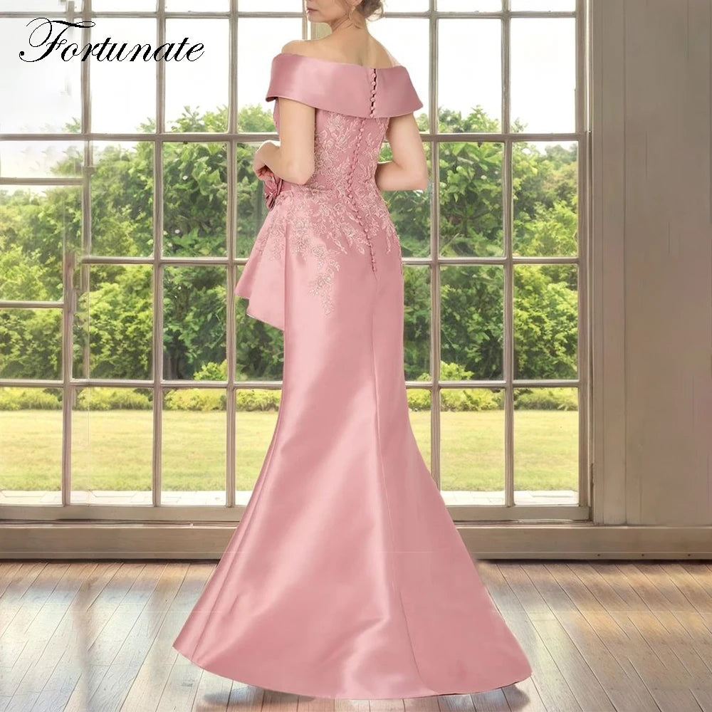 Customized Elegant Mermaid Mother of the Bride Dress Beads Floor-Length Wedding Guest Prom Party Formal Wedding Party Maxi 2025
