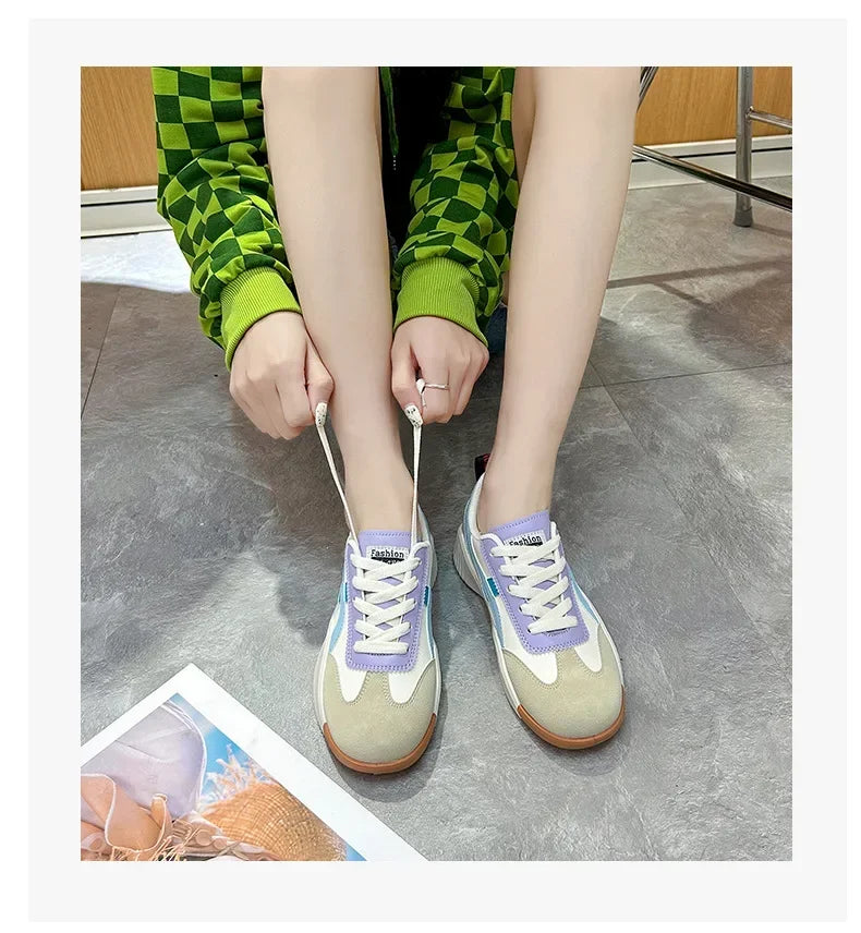 Women Sneakers 2025 New Sports Shoes for Women Fashion Comfort Sneakers All-match Thick Sole Lightweight Casual Running Shoes