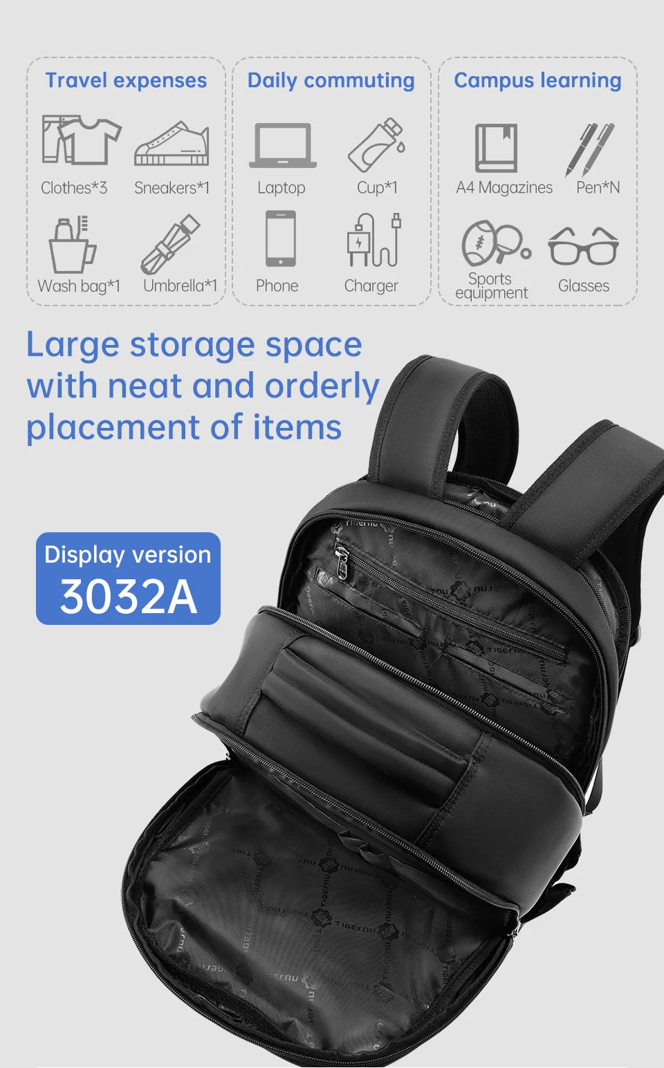 Lifetime Warranty Anti-theft Backpack Large Capacity Bag 15.6 17 19inch Laptop Backpack For Men Travel Backpack Women Bag Female